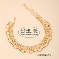 Wholesale Jewelry Simple Style Classic Style Solid Color Alloy Alloy Chain Hollow Out Choker main image 5
