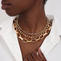 Wholesale Jewelry Simple Style Classic Style Solid Color Alloy Alloy Chain Hollow Out Choker main image 1