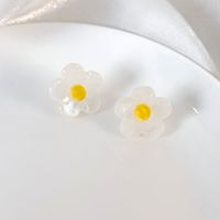 1 Paire Sucré Style Simple Style Classique Fleur Feuilles D'acétate Boucles D'Oreilles main image 8