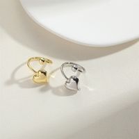 Wholesale Simple Style Round Heart Shape Copper 14K Gold Plated Open Rings main image 5