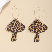 1 Piece Simple Style Classic Style Heart Shape Mushroom Printing Alloy Drop Earrings main image 2