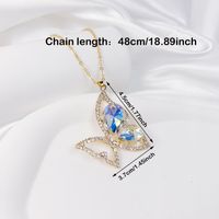 Copper Classic Style Shiny Painted Three-dimensional Inlay Bee Scorpion Butterfly Artificial Crystal Pendant Necklace sku image 17