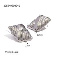 1 Pair Simple Style Classic Style Conch Plating 316 Stainless Steel  Ear Studs main image 2