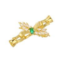 1 Piece Copper Zircon 18K Gold Plated Bow Knot Jewelry Buckle main image 5