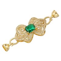 1 Piece Copper Zircon 18K Gold Plated Bow Knot Jewelry Buckle main image 4
