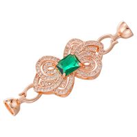 1 Piece Copper Zircon 18K Gold Plated Bow Knot Jewelry Buckle sku image 7