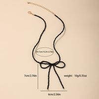 Wholesale Jewelry Simple Style Classic Style Bow Knot Glass Glass Beaded Pendant Necklace main image 5