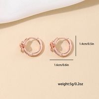 1 Piece Simple Style Classic Style Bow Knot Inlay Alloy Rhinestones Earrings main image 5