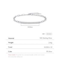 Sterling Silver Silver Plated Elegant Simple Style Classic Style Inlay Solid Color Moissanite Bracelets main image 4