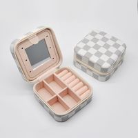 Simple Style Classic Style Solid Color Pu Leather Jewelry Boxes sku image 7