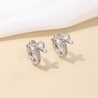 1 Piece Simple Style Classic Style Bow Knot Inlay Alloy Rhinestones Earrings sku image 3