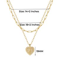 Artificial Pearl Copper 14K Gold Plated Casual Elegant Classic Style Plating Letter Number Heart Shape Pendant Necklace main image 4