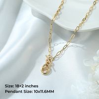 Artificial Pearl Copper 14K Gold Plated Casual Elegant Classic Style Plating Letter Number Heart Shape Pendant Necklace main image 2