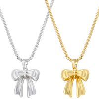 Copper 18K Gold Plated Casual Simple Style Classic Style Bowknot Bow Knot Pendant Necklace main image 3