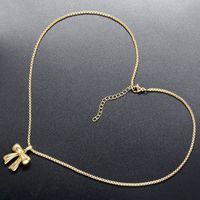 Copper 18K Gold Plated Casual Simple Style Classic Style Bowknot Bow Knot Pendant Necklace main image 5