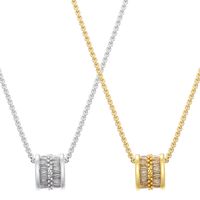 Copper 18K Gold Plated Casual Simple Style Hollow Out Inlay Geometric Zircon Necklace main image 2