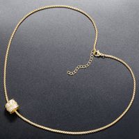 Copper 18K Gold Plated Casual Simple Style Hollow Out Inlay Geometric Zircon Necklace main image 3