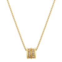 Copper 18K Gold Plated Casual Simple Style Hollow Out Inlay Geometric Zircon Necklace main image 4