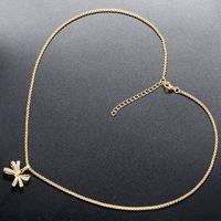 Copper 18K Gold Plated Casual Elegant Simple Style Inlay Bow Knot Zircon Pendant Necklace main image 4