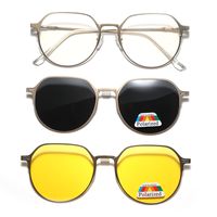 Original Design Solid Color Tac Round Frame Full Frame Women's Sunglasses sku image 3