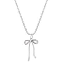 Copper 18K Gold Plated Casual Elegant Luxurious Inlay Bow Knot Zircon Pendant Necklace main image 5