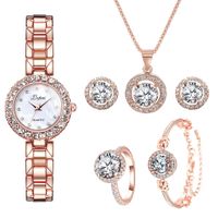 Modern Style Solid Color Jewelry Buckle Quartz Women's Watches sku image 6