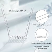 Sterling Silver Elegant Lady Classic Style Plating Letter Pendant Necklace main image 2