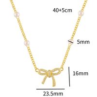 Elegant Simple Style Solid Color Glass Copper Plating Inlay Rhinestones Gold Plated Women's Pendant Necklace sku image 2
