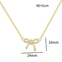 Elegant Simple Style Solid Color Glass Copper Plating Inlay Rhinestones Gold Plated Women's Pendant Necklace sku image 1