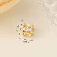 1 Piece 8 * 6mm 3.5mm Copper Zircon 18K Gold Plated Round Polished Beads Spacer Bars main image 2