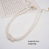 304 Stainless Steel Imitation Pearl Titanium Steel Gold Plated Vintage Style Handmade Geometric Necklace main image 3