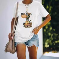 Women's T-shirt Short Sleeve T-Shirts Simple Style Dog main image 6