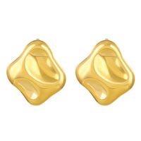 1 Paar Einfacher Stil Klassischer Stil Wassertropfen Titan Stahl 18 Karat Vergoldet Ohrstecker sku image 11