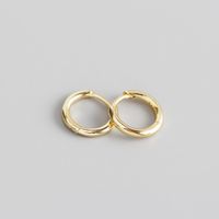 S925 Sterling Silver Circle Glossy Stacking Earrings Wholesale Nihaojewelry sku image 4