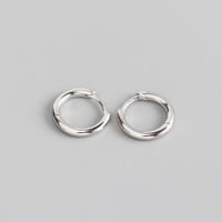 S925 Sterling Silver Circle Glossy Stacking Earrings Wholesale Nihaojewelry sku image 5