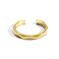 Wholesale Simple Style Classic Style Solid Color Copper Plating Inlay 18K Gold Plated Zircon Rings sku image 1