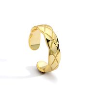 Wholesale Simple Style Classic Style Solid Color Copper Plating Inlay 18K Gold Plated Zircon Rings sku image 3