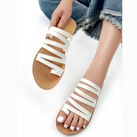 Women's Vacation Roman Style Solid Color Round Toe Roman Sandals sku image 4