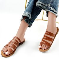 Women's Vacation Roman Style Solid Color Round Toe Roman Sandals main image 2