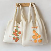 Women's Large Canvas Fruit Cute Square Magnetic Buckle Canvas Bag main image 5