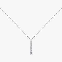 Sterling Silver Silver Plated Elegant Simple Style Plating Inlay Water Droplets Moissanite Pendant Necklace main image 7