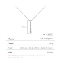 Sterling Silver Silver Plated Elegant Simple Style Plating Inlay Water Droplets Moissanite Pendant Necklace main image 4