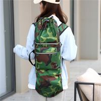 Waterproof 45 Inches Solid Color Camouflage Outdoor Drawstring Backpack main image 3