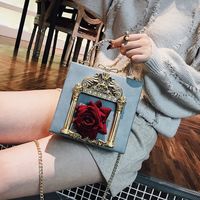 Women's Small Pu Leather Flower Streetwear Pearls Lock Clasp Shoulder Bag main image 4
