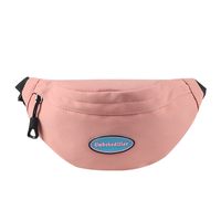 Kid'S Canvas Solid Color Basic Square Zipper Fanny Pack main image 2