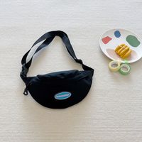 Kid'S Canvas Solid Color Basic Square Zipper Fanny Pack sku image 1