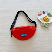 Kid'S Canvas Solid Color Basic Square Zipper Fanny Pack sku image 5