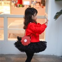 Girl'S Mini Pu Leather Flower Cute Round Magnetic Buckle Shoulder Bag main image 2