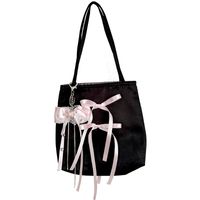 Women's Medium Cloth Solid Color Bow Knot Streetwear Square Buckle Tote Bag main image 2