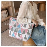 Women's Large Canvas Animal Vacation Ethnic Style Zipper Tote Bag sku image 3